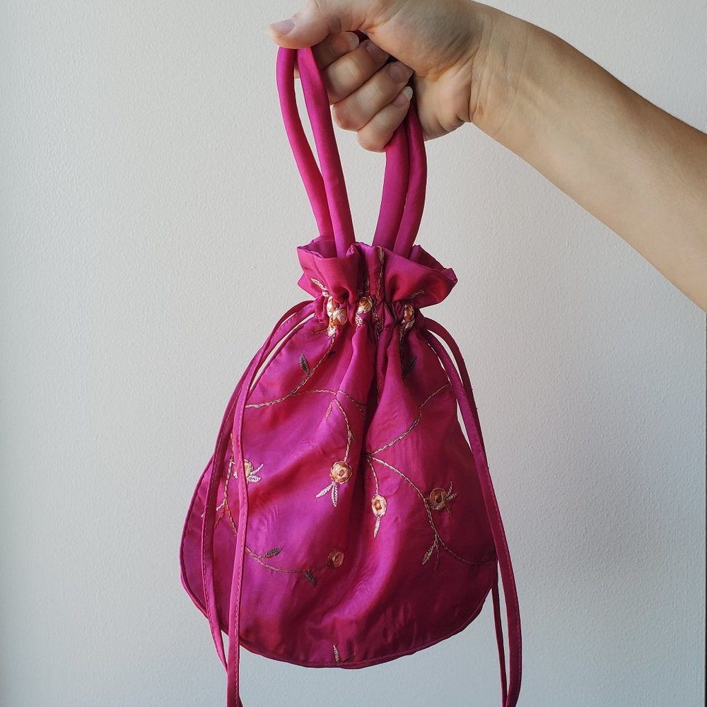 Chinese Silk Drawstring Bag